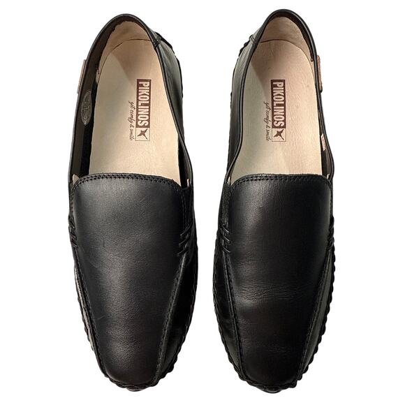 Pikolinos Moccasin Loafer Jerez Slip On Flat Casual Women's EU38 Leather Black - Picture 5 of 10